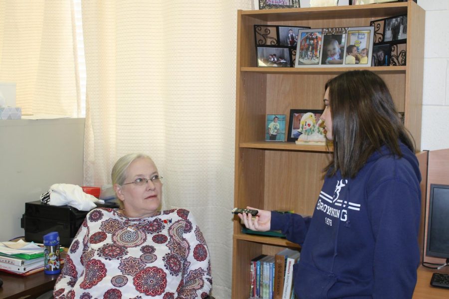 Hannah Cox conducts an interview with Mrs. Carden about FCCLA